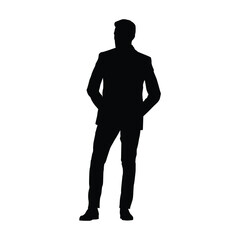 Confident Businessman Silhouette - Success, Leadership & Professionalism