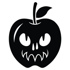 poison apple vector icon