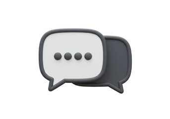 Isolated Speech Bubbles Symbolizing Communication and Conversation