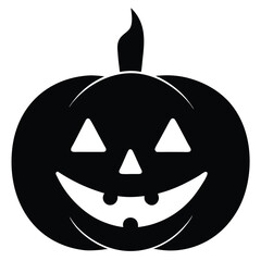 pumpkin face with candle vector icon