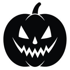 pumpkin with scary eyes vector icon