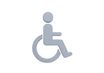 Isolated Wheelchair Symbol for Accessibility