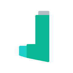 inhaler simple flat icon illustration