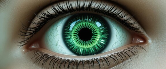  Fractal Eye Intricate Green Patterns Forming a Hypnotic Iris Design