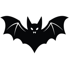 vampire bat silhouette vector icon