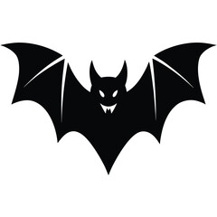 vampire bat silhouette vector icon