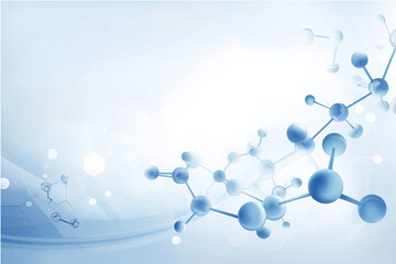 Futuristic 3D Molecular Network with Glowing Blue Spheres & Delicate Rods
