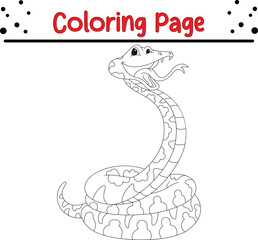 Snake Clipart coloring book page
