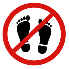 This is a "no foot traffic" sign, indicating no standing or walking.