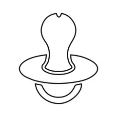 Baby nipple line icon