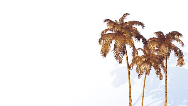 Three Golden Palms Background