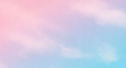 Dreamy Pink and Blue Gradient Background with Soft Cloud Overlay