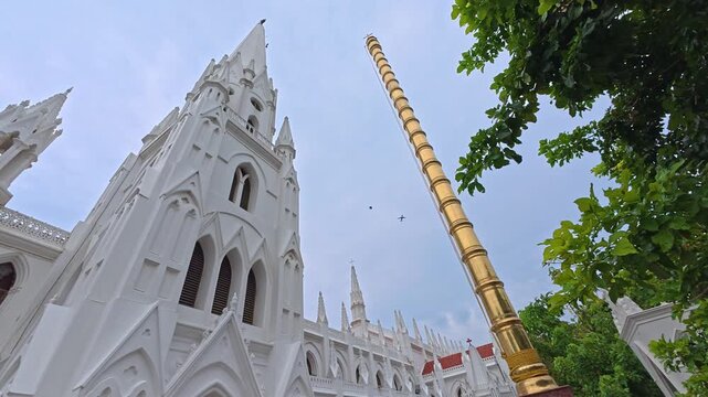St. Thomas Cathedral Basilica, is a church of Roman Catholic Archdiocese of Madras and Mylapore Church, Chennai, Tamil Nadu india. when it was built by the Portuguese over the tomb of Thomas in 1896.	