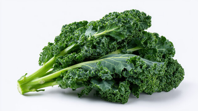 Fresh and vibrant kale, nutritious choice, isolated to highlight its vivid color and crinkled texture, radiating healthy energy