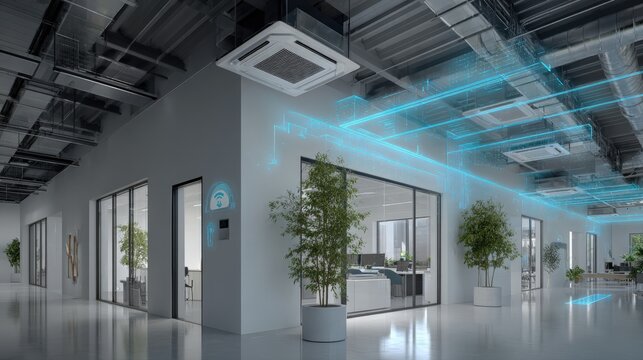 AI HVAC system monitoring pathogen levels and air quality in real time 