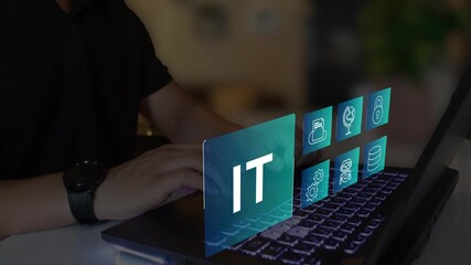 IT information technology icons concept, computer systems	 - Powered by Adobe