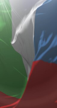 Flag of Luya Province, Peru. Loop. 4K Vertical