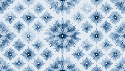 Abstract Blue Floral Geometric Pattern Background for Textiles, Wedding, Interior Design, and Elegant Concepts