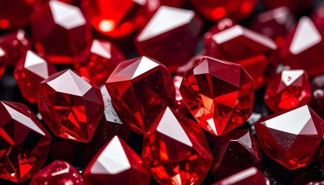 Luxurious and sparkling abstract red crystal texture background