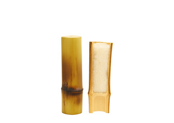 bamboo_container, Asian_food, Thai_street_food, sweet_sticky_rice, rustic_dessert, Thai_cuisine, authentic_thai_dessert, tropical_snack, bamboo_cooking, rice_in_bamboo,
