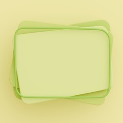 3D背景素材_ポップなフレーム_緑
