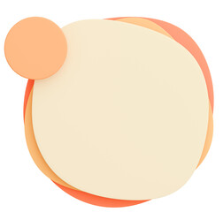 3D背景素材_ポップなフレーム_オレンジ