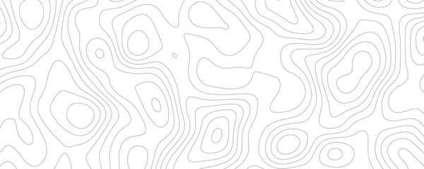 Fototapeta premium Black contour lines on white background topographic map pattern 1