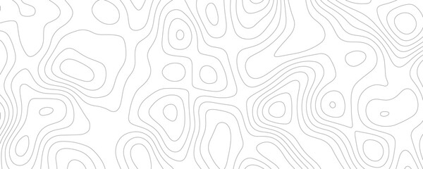 Black contour lines on white background abstract pattern