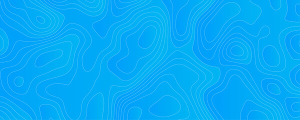 Blue Gradient Topographic Contour Lines Background