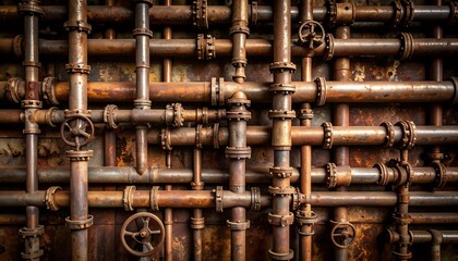 Fototapeta premium Rusty industrial pipes