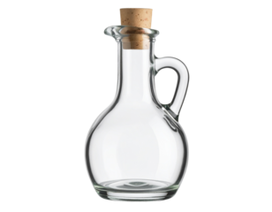 Classic Vinegar Dispenser with Curved Neck and Narrow Spout, Isolated on Transparent Background