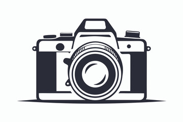 camera silhouette black and white 