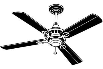 ceiling fan silhouette vector