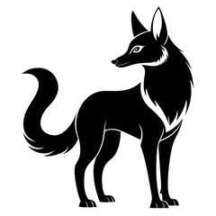 dog head black and white silhouette