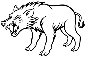 furious wild animal vector