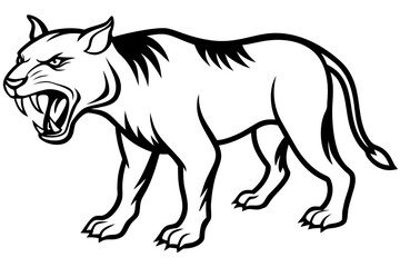 furious wild animal vector