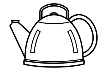 kettle icon black and white on white background