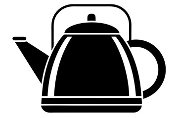 kettle icon black and white on white background