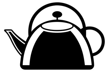 kettle icon black and white on white background