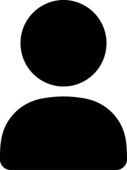 Simple black silhouette of a person icon