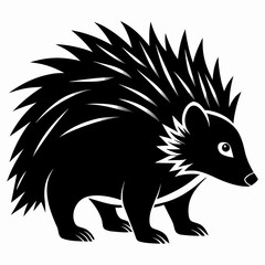 tenrec black and white on white background