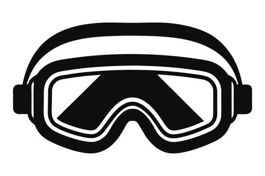 black and white ski goggles clip art preview