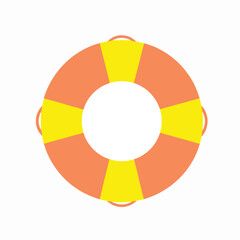 Obraz premium Vector Lifebuoy – Life Ring Illustration | Buff Yellow and Pantone Yellow Lifesaver Clipart