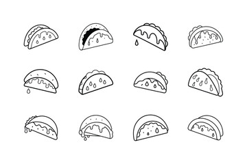 set of bread icons set