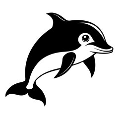 silhouette of a dolphin
