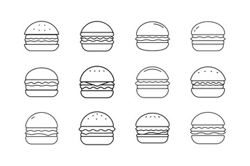 set of bread icons set