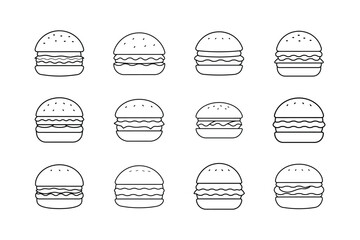 set of bread icons set