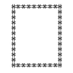 Vintage Ornamental Vector Frame – Elegant Black Vector Border, SVG