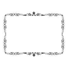 Vintage Ornamental Vector Frame – Elegant Black Vector Border, SVG