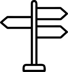Obraz premium A blank white directional signpost with an empty arrow points the way, isolated on a white background